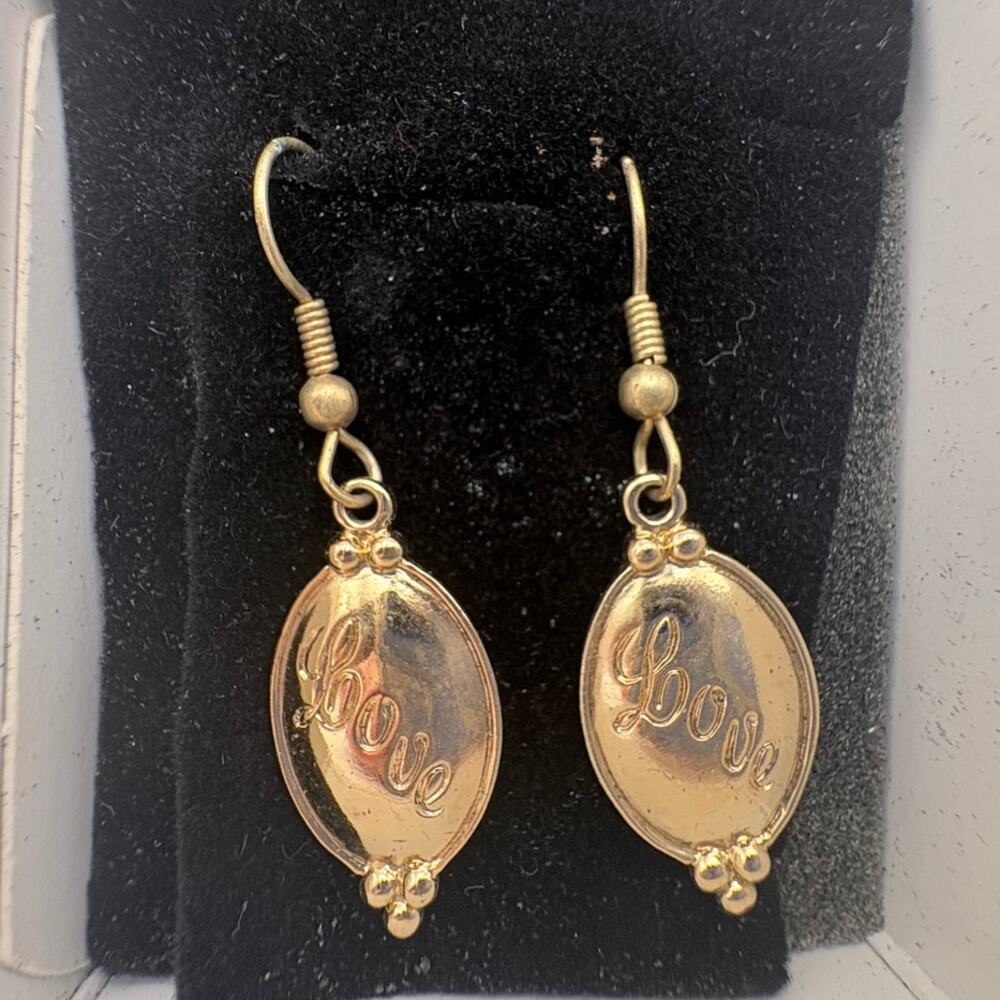 Vintage Avon Gold-Tone "Spoken Love" French Hook Earrings
